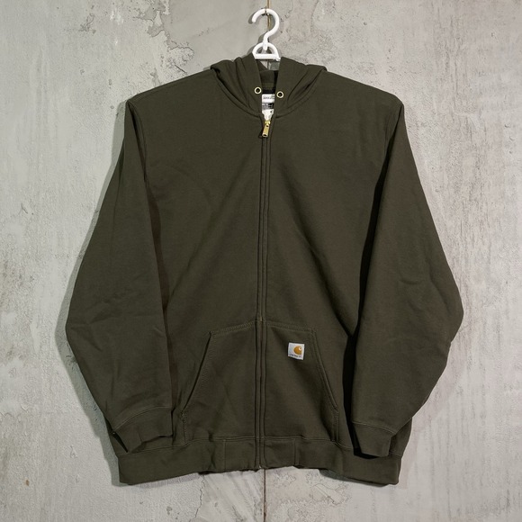 Carhartt Loose Fit Heavyweight Full Zip Sweatshirt Mens 2XL Green Olive - Picture 1 of 4